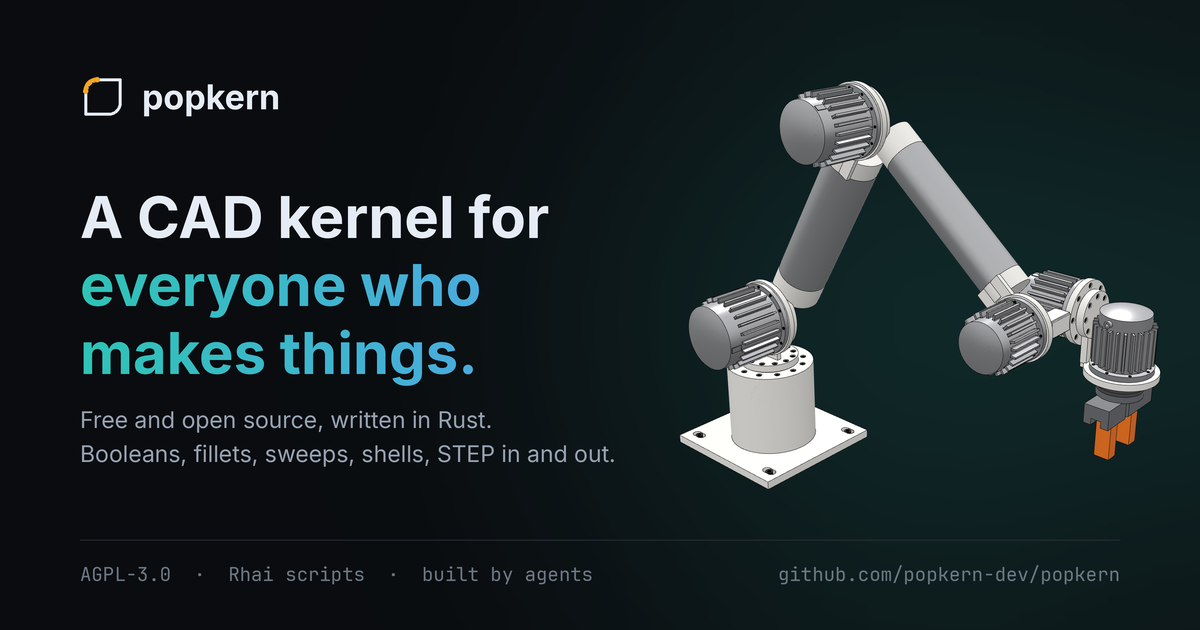 Show HN: Popkern – open-source CAD kernel with G2 corner blends, browser IDE